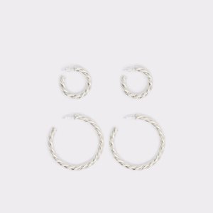 Pendientes Aldo Aderima Hoop Plateados | 60DEXAKFJ
