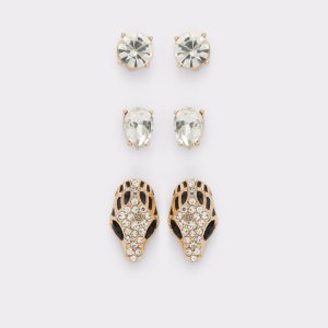 Pendientes Aldo Serpine Negros Dorados Multicolor | 93FAVGZJK