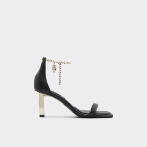 Tacones Aldo Dore Correa Tacón Sandal Negros | 79THCPSWK