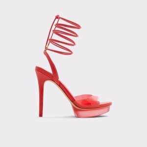 Zapatos Plataforma Aldo Bossis Tacón Sandal - Stiletto Rojos | 96YKOPZTR