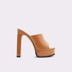 Zapatos Plataforma Aldo Savilla Tacón Mule - Plateforme Beige Oscuro | 70JYVRBSQ