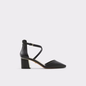 Zapatos Tacon Bloque Aldo Grarwen Correa Tacón Negros | 65HNBUITX