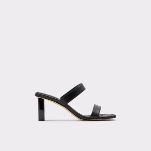 Zapatos Tacon Bloque Aldo Ranalassi Tacón Mule Negros | 04GEMZRTS