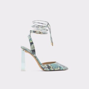 Zapatos Tacon Bloque Aldo Tilah Tiras Tacón Verdes Claro | 25ASNWDGB