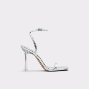 Zapatos Tacon Bloque Aldo Vivanti Correa Tacón Sandal Plateados | 58LEKIBGA